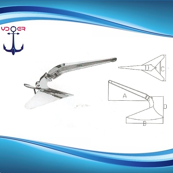 Hot Dip Galvanized and AISI 316 Stainless Steel Plough Anchor