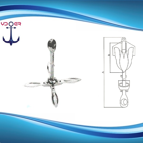 AISI 316 Stainless Steel Folding Anchor